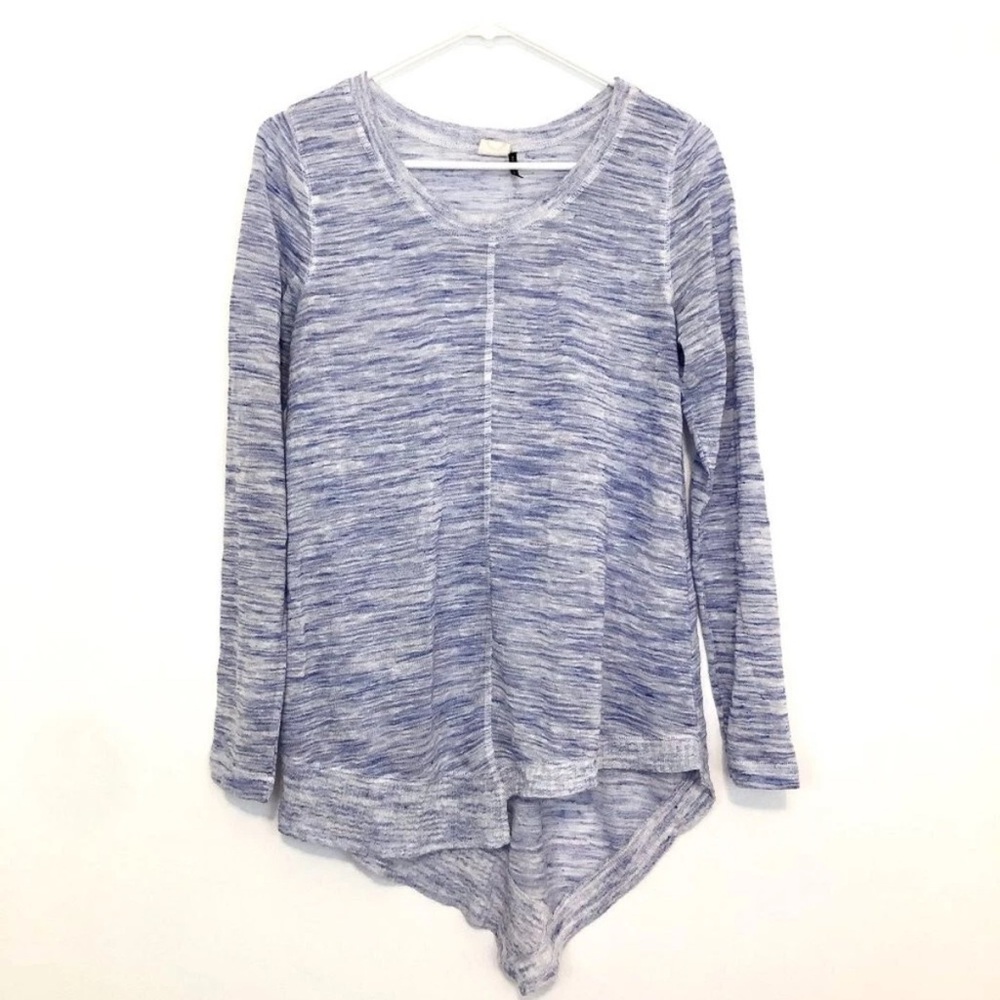 AKEMI KIN ANTHROPOLOGIE Ezri Space Dye Sweater Blue White Lightweight Top Small